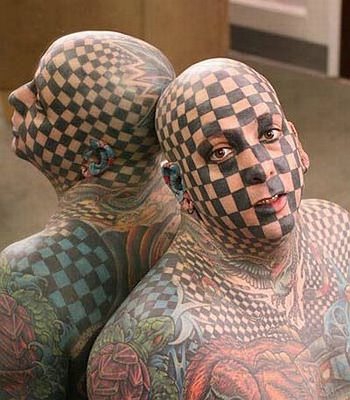 game face tattoo. Worst Tattoos of All Time!