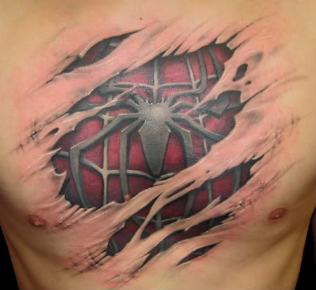 spiderman 3d model. spiderman 3d tattoo. spiderman